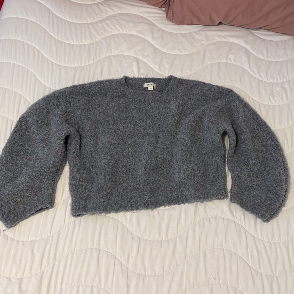Cozy Gray Women's Crew Neck Sweater